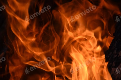 Preview: Orange Flame From Camp Fire