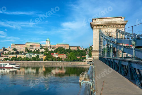 Preview: Boast Passing By The Hungarian National Gallery On The Danube River In Budapest, Hungary