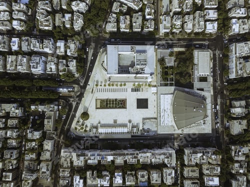 Preview: Tel Aviv Skyline - Aerial Photo Of Tel Aviv'S Center. Habima, Rothschild Blvd Area Israel