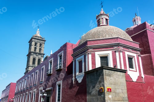 Preview: View Of The Back Of The Cathedral In Puebla, Mexico