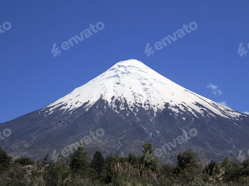 Preview: Osorno Volcano With Its Snow Peak In Puerto Varas, South Of Chile.