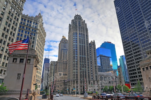 Preview: The Architecture Along Michigan Avenue In Chicago, Illinois.
