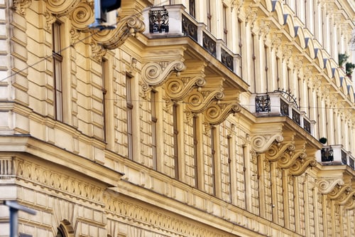 Preview: The Facade Of A Baroque Building In Vienna (Austria) Is Decorated With Sculptured Patterns