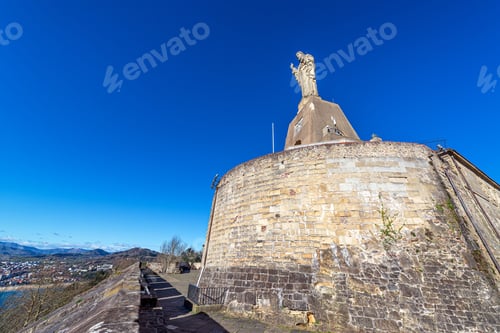 Preview: View Of Jesus Christ Looking Out Over The Bay Of San Sebastian, Spain