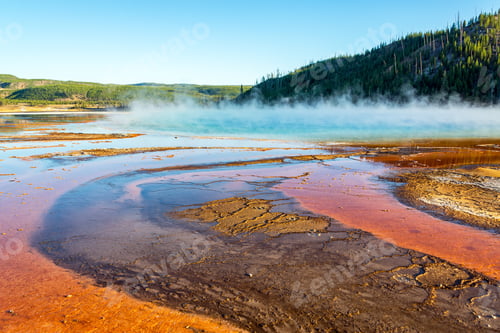Preview: Steam Rising From Grand Prismatic Spring In Yellowstone National Park