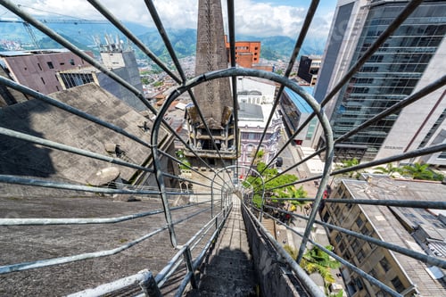Preview: Walkway And Stairs On The Roof Of The Cathedral In Manizales, Colombia