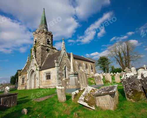 Preview: Abandoned Ancient Church And Cemetery In Ireland