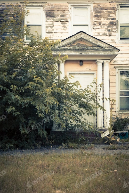 Preview: Exterior Facade On Abandoned Foreclosed Home