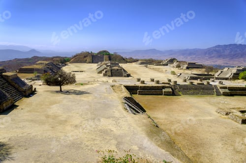 Preview: Panoramic View Of Ruins In Monte Alban, Oaxaca In Mexico
