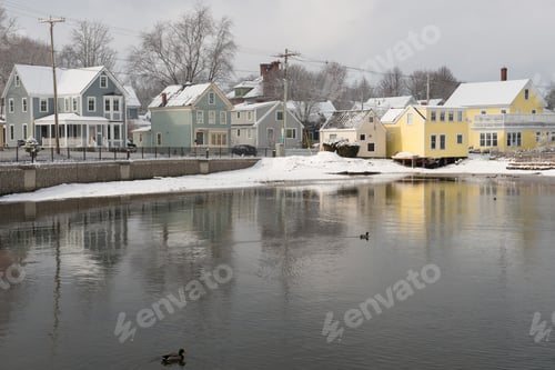 Preview: Portsmouth'S Charming South End After A Winter Storm, Portsmouth, New Hampshire, Usa