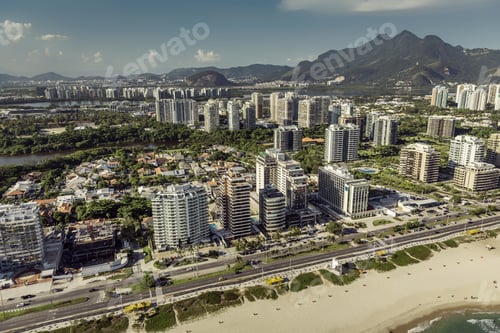Preview: Rio De Janeiro, Barra Da Tijuca Beach Aerial View, Brazil