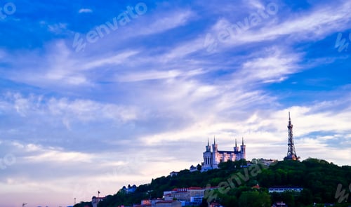 Preview: Lyon, France And The Basilica Of Notre-Dame De Fourviere From Jardin Des Plantes.