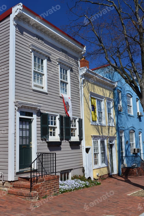 Preview: Architecture Of Picturesque Area Of Georgetown, Washington Dc, United States