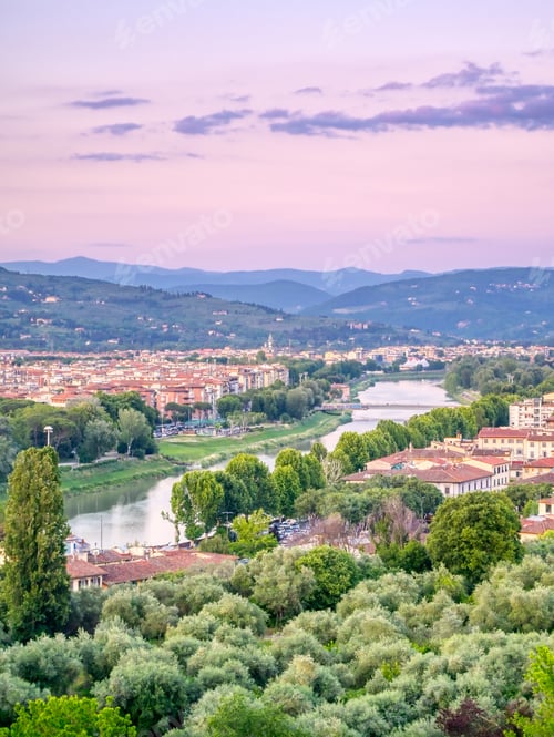 Preview: The Sunset Over Florence, Capital Of Italy’S Tuscany Region.