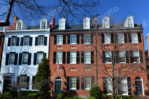 Preview: Architecture Of Picturesque Area Of Georgetown, Washington Dc, United States