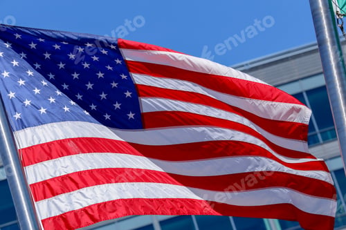 Preview: Flag Of Usa Waving On The Wind