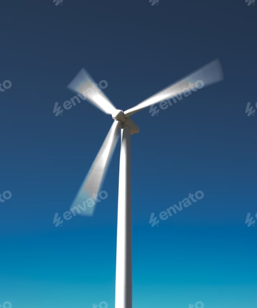 Preview: Abstract Blur Of Blades On Wind Turbine Mill Outside Of Palm Springs California