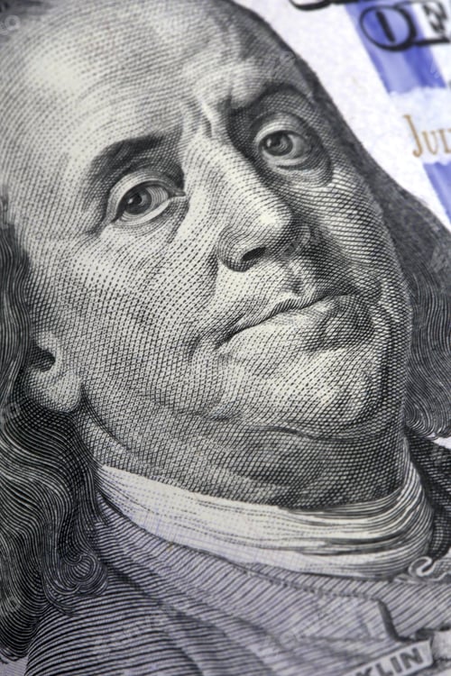 Preview: One Hundred Dollar Bill With Benjamin Franklin Image