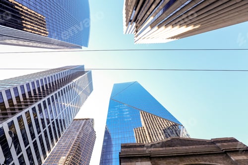 Preview: Modern Buildings On Downtown Of Seattle Viewed From Low Angle