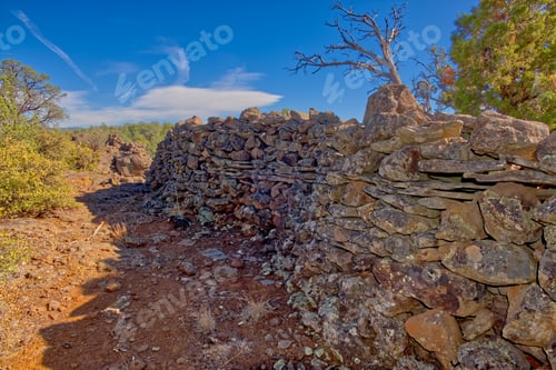 Preview: The Crumbling Walls Of Ancient Indian Ruins Along The South Rim Of Rattlesnake Canyon Near The