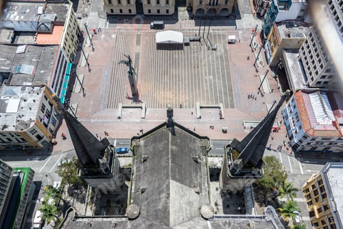 Preview: Looking Down On Our Lady Of Rosary Cathedral In The Center Of Manizales, Colombia