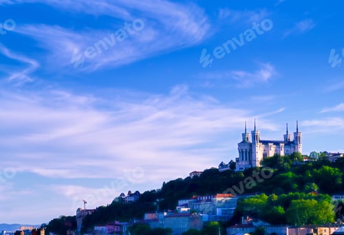 Preview: Lyon, France And The Basilica Of Notre-Dame De Fourviere From Jardin Des Plantes.