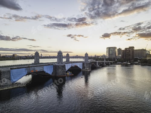 Preview: Back Bay Boston In Massachusetts, Usa, Skyline Of Downtown On A Summer, Aerial View