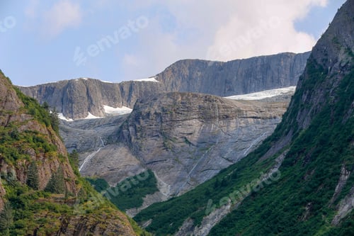 Preview: View Of Mountains In The Snow Near Juneau, Alaska, Usa