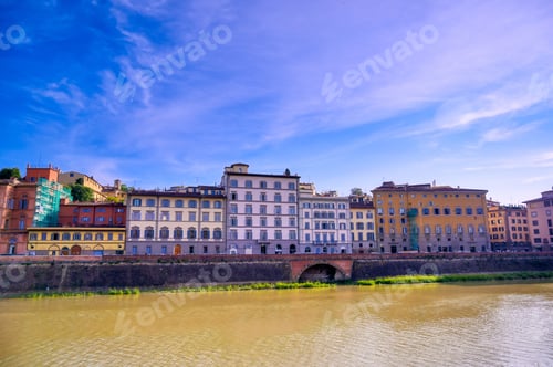 Preview: A Daytime View Along The Arno River In Florence, Italy.