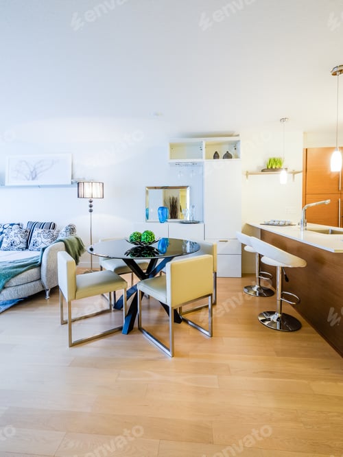 Preview: Modern Dining Room In A Luxury Apartment. Interior Design.