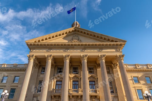 Preview: View Of The Alberta Legislature In Edmonton In The Early Evening