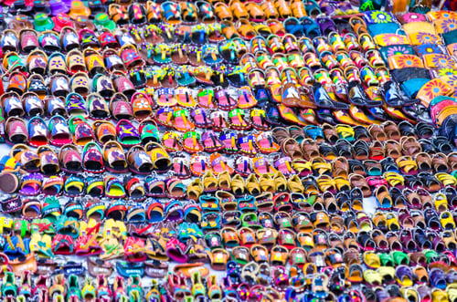 Preview: Children'S Sandals For Sale In A Street In Downtown Oaxaca, Mexico