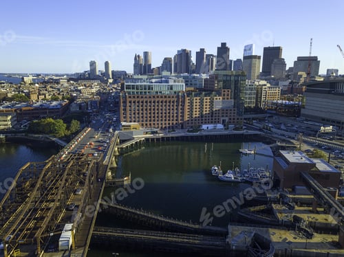 Preview: Boston Massachusetts Usa, Skyline Skyscrapers And Office Buildings In Back Bay, Urban Panorama