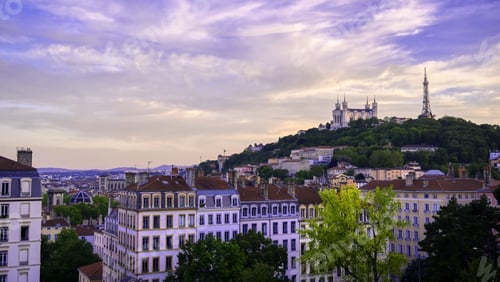 Preview: Lyon, France And The Basilica Of Notre-Dame De Fourviere From Jardin Des Plantes.