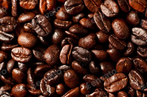 Preview: A Closeup Of Fresh Roasted Colombian Coffee Beans.