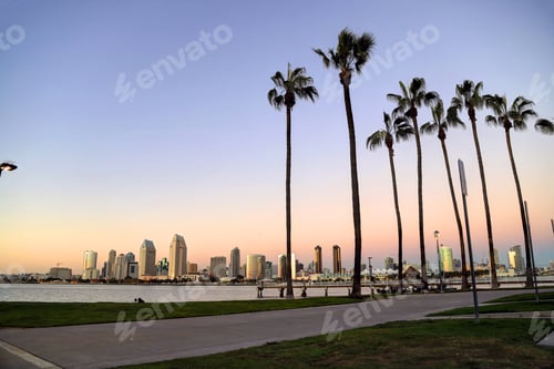 Preview: The San Diego, California Skyline From Coronado Island.