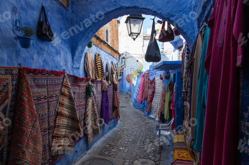 Preview: Chefchaouen, Morocco, The Striking, Variously Hued Blue-Washed Old Town