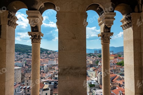 Preview: Cityscape Of Split, Croatia As Seen From The Bell Tower Of Saint Domnius Cathedral