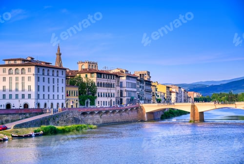 Preview: A Daytime View Along The Arno River In Florence, Italy.