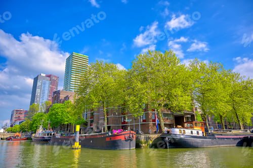 Preview: The Canals And Waterways In The City Of Rotterdam, The Netherlands.