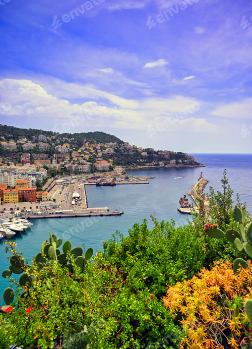 Preview: An Aerial View Of The Port Of Nice On The Mediterranean Sea At Nice, France Along The French