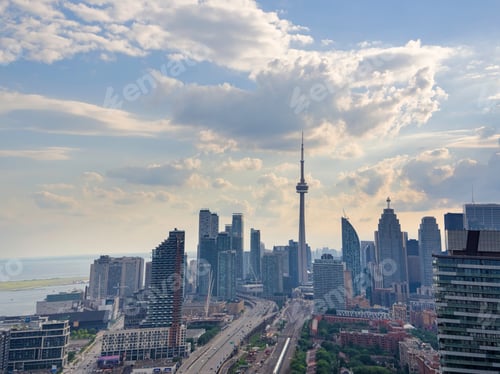 Preview: Aerial View Of Toronto City From Above, Toronto, Ontario, Canada