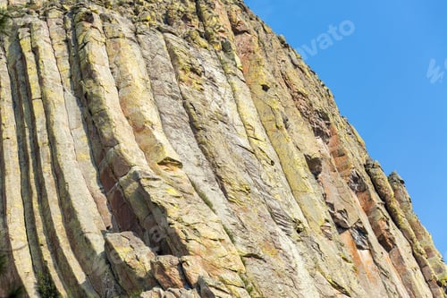 Preview: Closeup View Of Rock Formations On Devils Tower In Wyoming