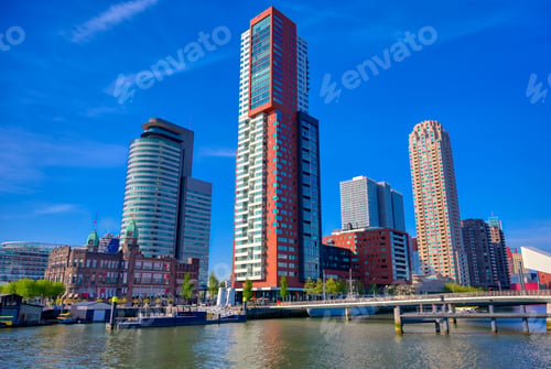 Preview: The Canals And Waterways In The City Of Rotterdam, The Netherlands.