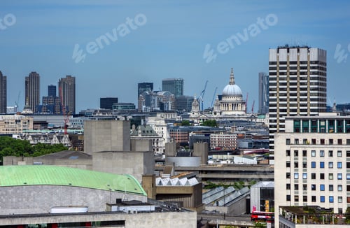 Preview: St. Paul'S Cathedral From Millennium Footbridge In London, Uk