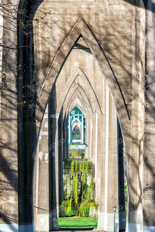 Preview: Beautiful Architecture Of The St. John'S Bridge In Portland, Oregon