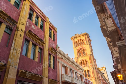Preview: View Of The Tower Of Cartagena Public University In The Heart Of The Historic District Of