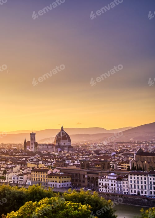 Preview: The Sunset Over Florence, Capital Of Italy’S Tuscany Region.
