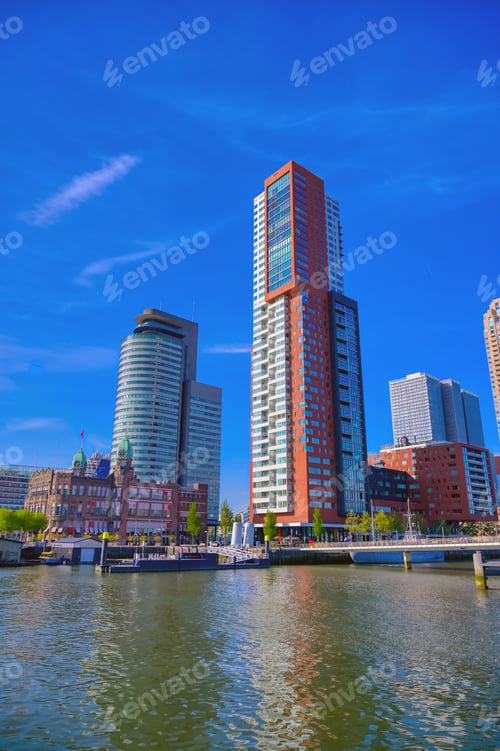 Preview: The Canals And Waterways In The City Of Rotterdam, The Netherlands.