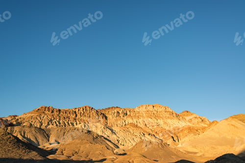 Preview: Beautiful Golden Light In The Hills Around Artists Drive In Death Valley National Park In California